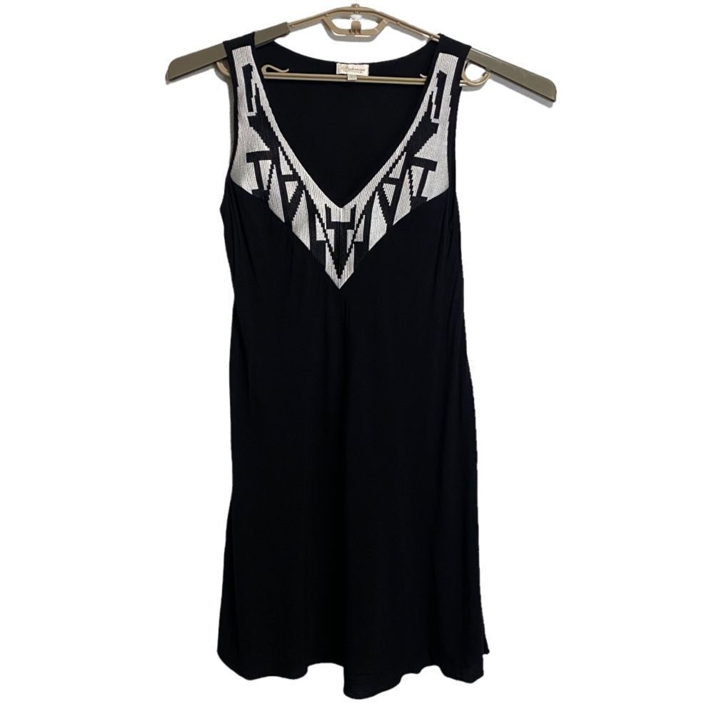 Shoshanna Swimwear Black Swim Cover Up SHOSHANNA Swim dress Tribal Print-L